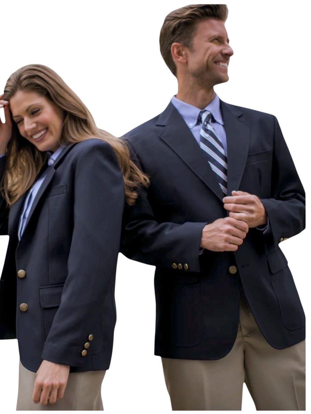 DAVID TAYLOR Classic NAVY SPORT COAT  Two Button Tailored Blazer Gender Neutral